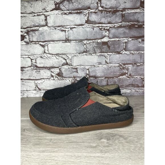 Olukai Wool Gray Wool Fabric Casual Slip On Casual Sneakers Men’s 11M US/44EU - Picture 1 of 16
